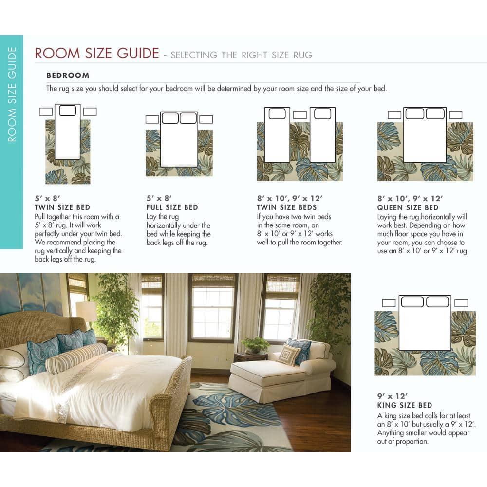 Watercolors Teal 6 ft. x 9 ft. Abstract Area Rug