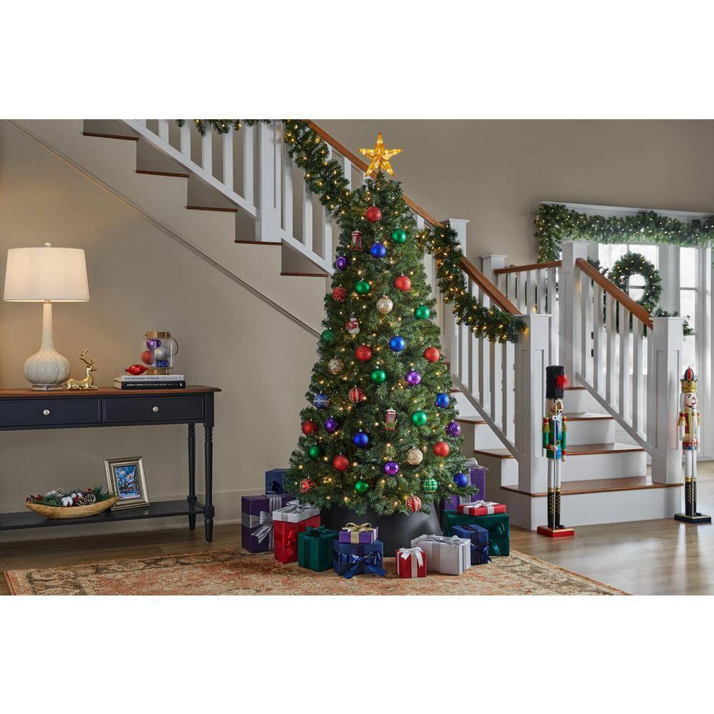 Home Accents Holiday 6.5 Ft. Pre-Lit LED Festive Pine Artificial Christmas Tree