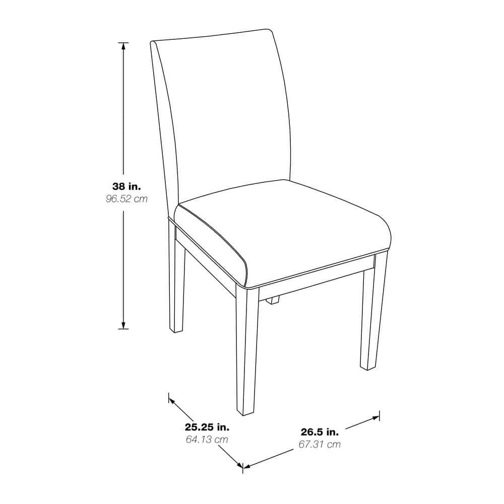Dakota Parsons Chair Gabrielle Sky - OSP Home Furnishings: Classic Espresso Legs, Padded Seat