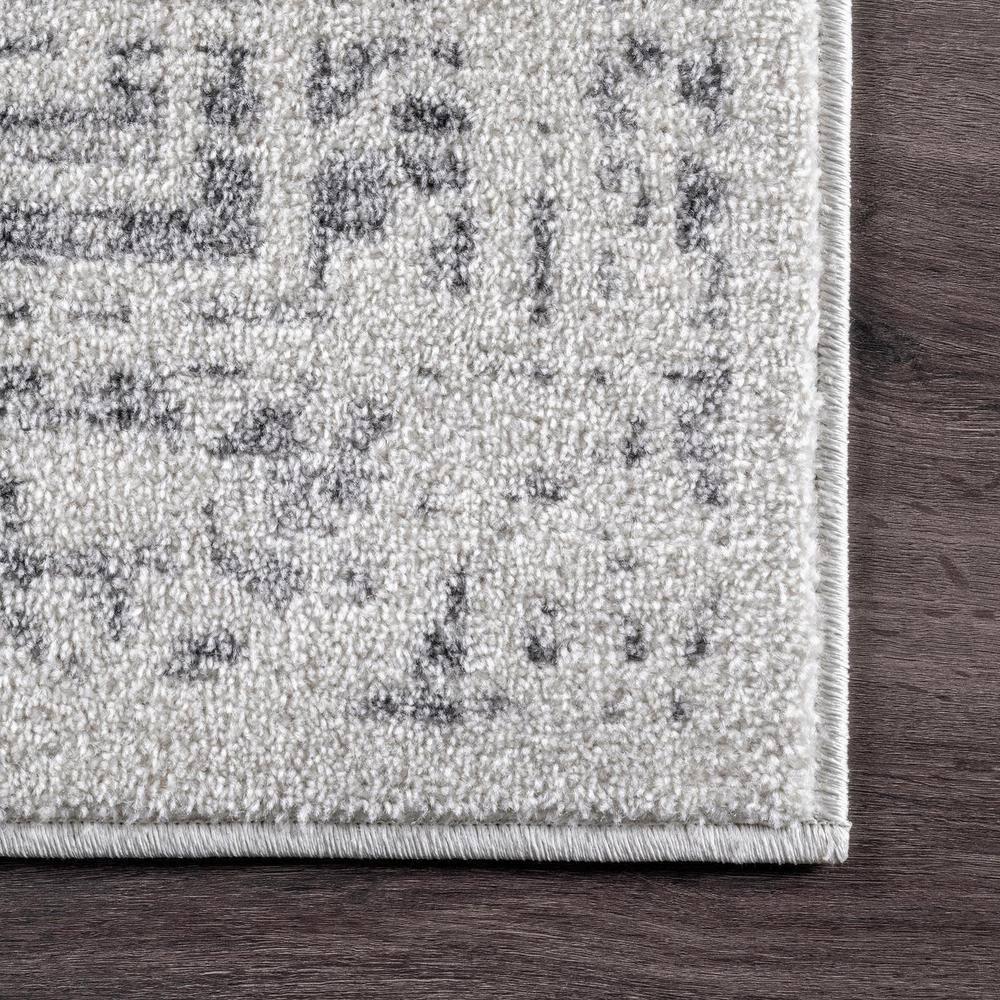 Nuloom Arlena Medallion 2x12 Runner Indoor Area Rug for Living Room Bedroom Dining Room Entryway Hallway Kitchen, Grey/Ivory