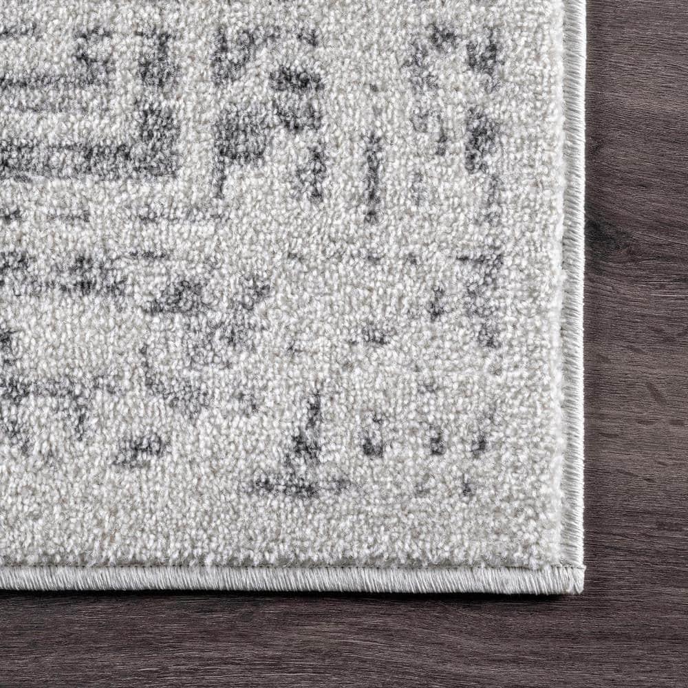 Nuloom Arlena Medallion 4x6 Indoor Area Rug for Living Room Bedroom Dining Room Kitchen, Grey/Ivory