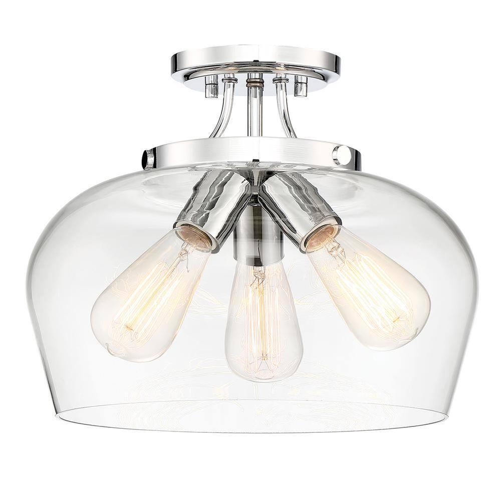 Savoy House Octave 3 - Light Semi-Flush Mount in  Polished Chrome