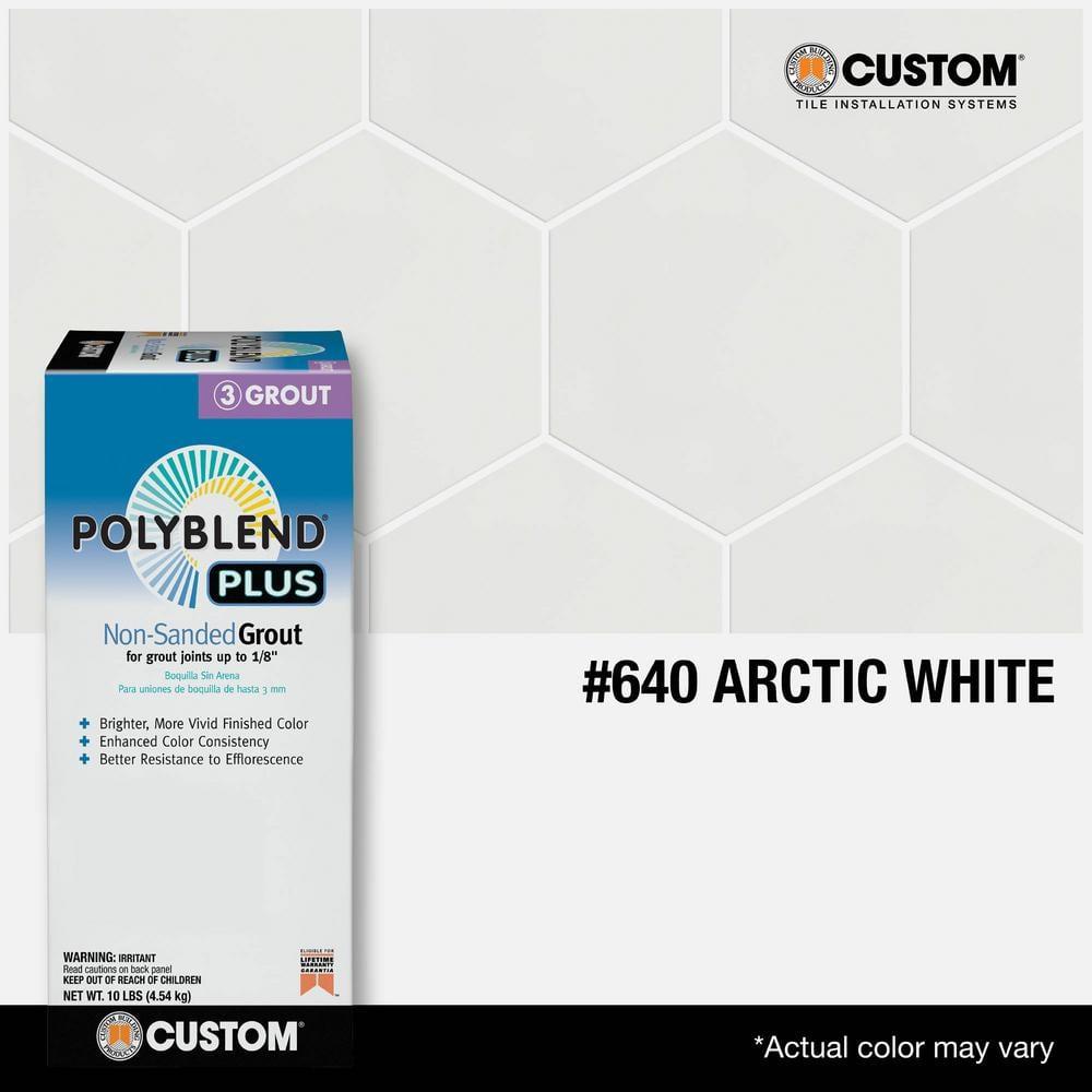 10 lbs Polyblend Plus Indoor & Outdoor Arctic Non-Sanded Grout, White