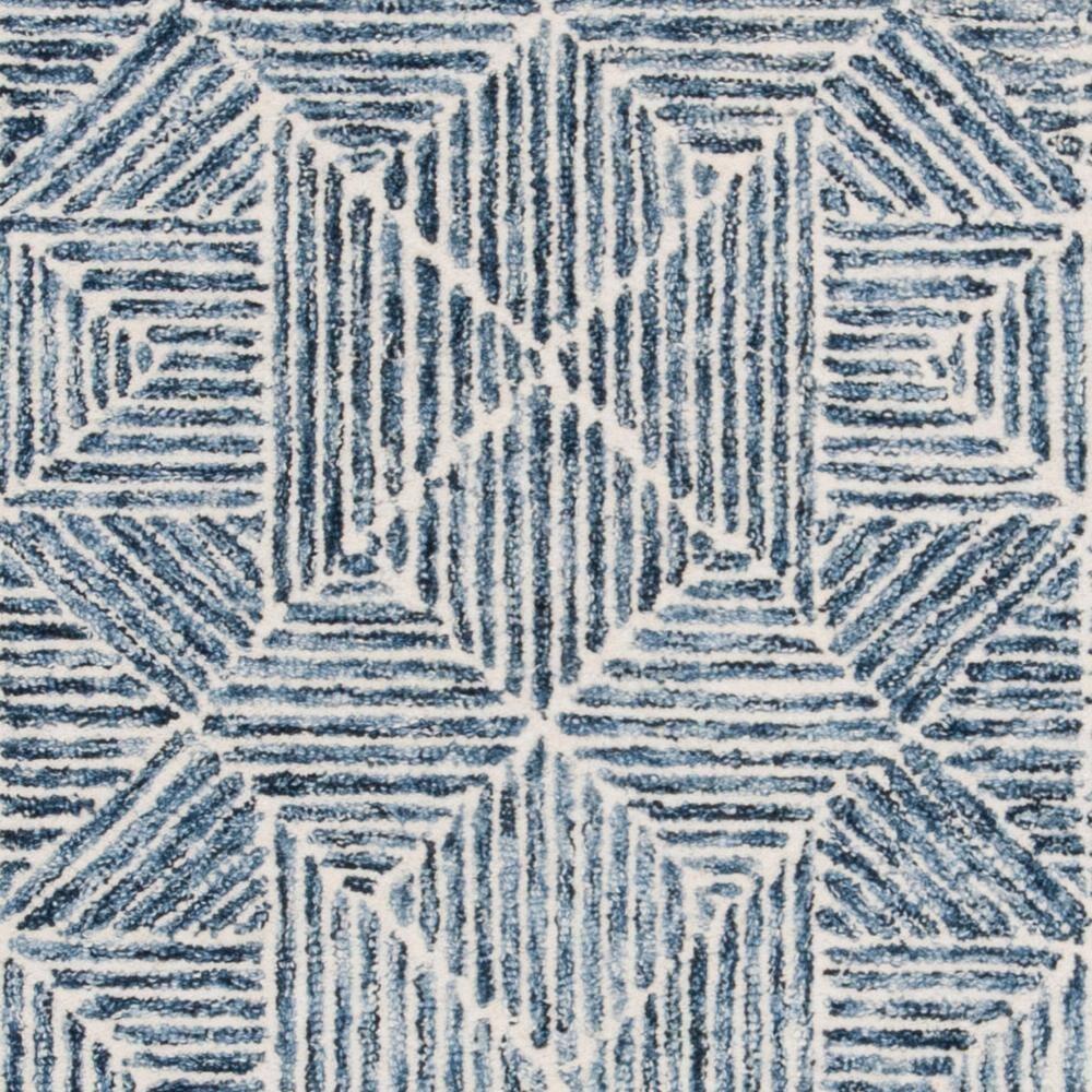 Abstract ABT763 Handmade Indoor Area Rug - Blue - 6'x6' - Safavieh