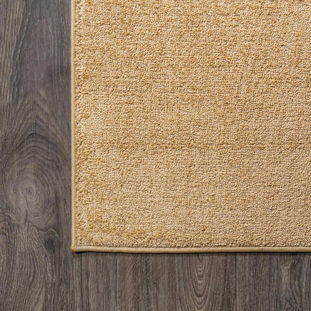 8'x10' Haze Solid Low-Pile Area Rug, Mustard - JONATHAN Y