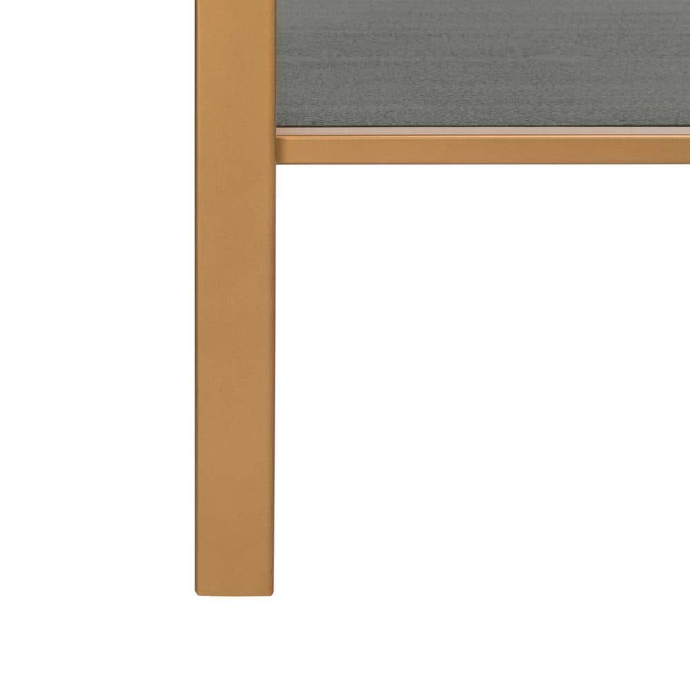 Skylar 4 Tier 1 Drawer Etagere - Gold / Grey - Safavieh