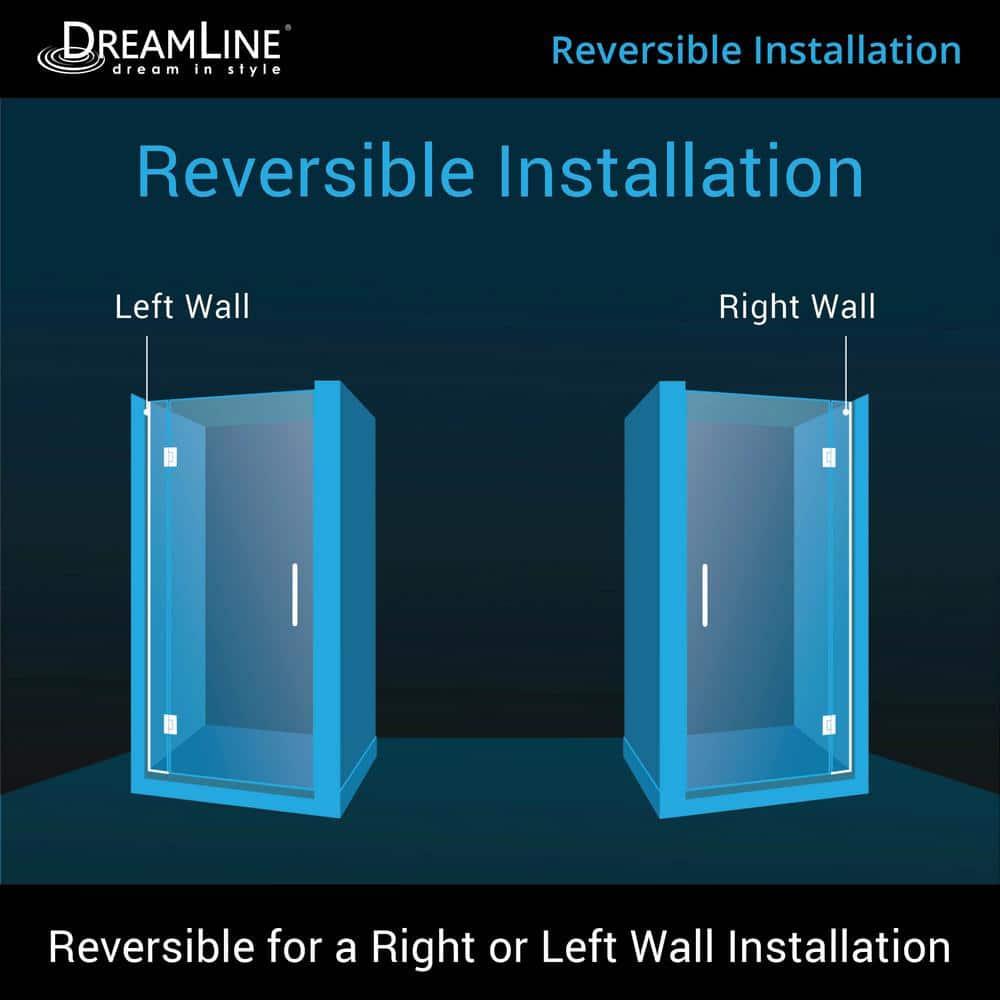 Unidoor-X 24 " W x72" H Hinged Frameless Shower Door