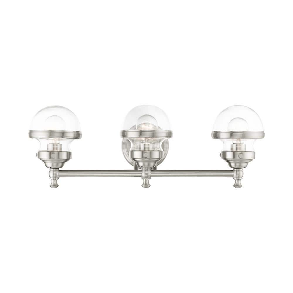 Livex Lighting Oldwick 3 - Light Vanity in  Brushed Nickel