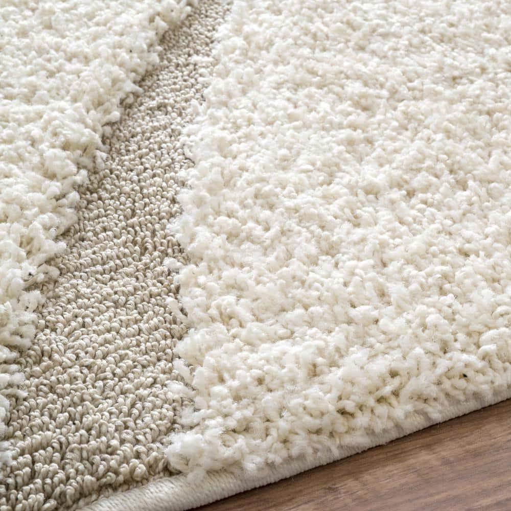 nuLOOM Carolyn Modern Shag Area Rug, 9' 2" x 12', Cream