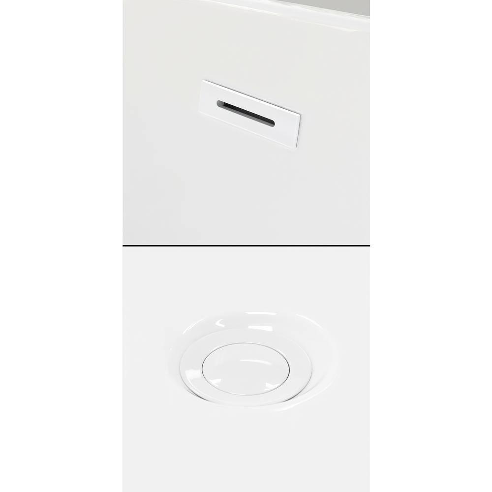 Wyndham Collection WCOBT101371SWATPBK Juliette 71'' x 31.5'' Freestanding Soaking Acrylic Bathtub with Faucet