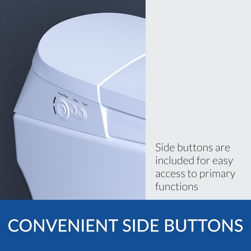 Bio Bidet by BEMIS Discovery DLX Smart Bidet Toilet, Tankless, Auto Open and Close with Kick Flush, Self Cleaning Discovery DLX