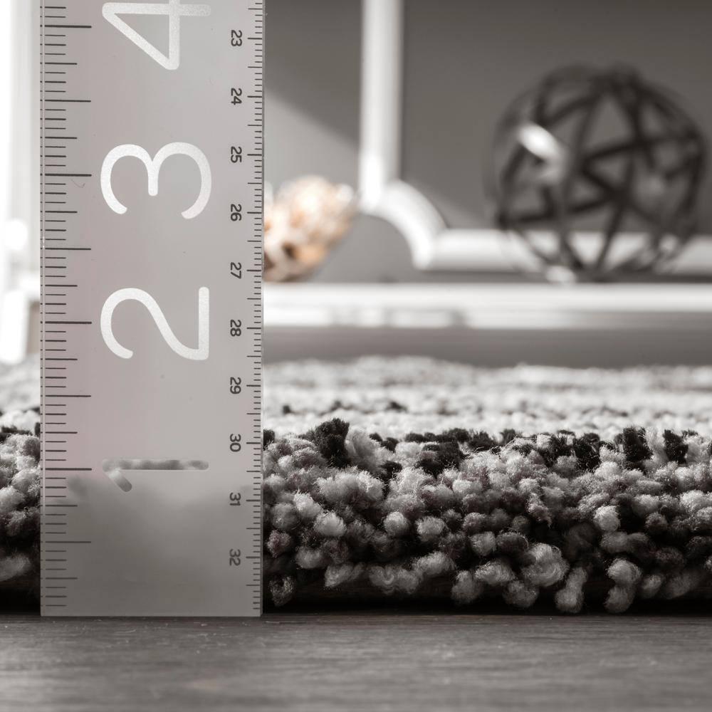 nuLOOM 5'x8' Drey Ombre Shag Area Rug Gray: Modern High Pile Tufted Rectangle, Indoor Polyester with Jute Backing