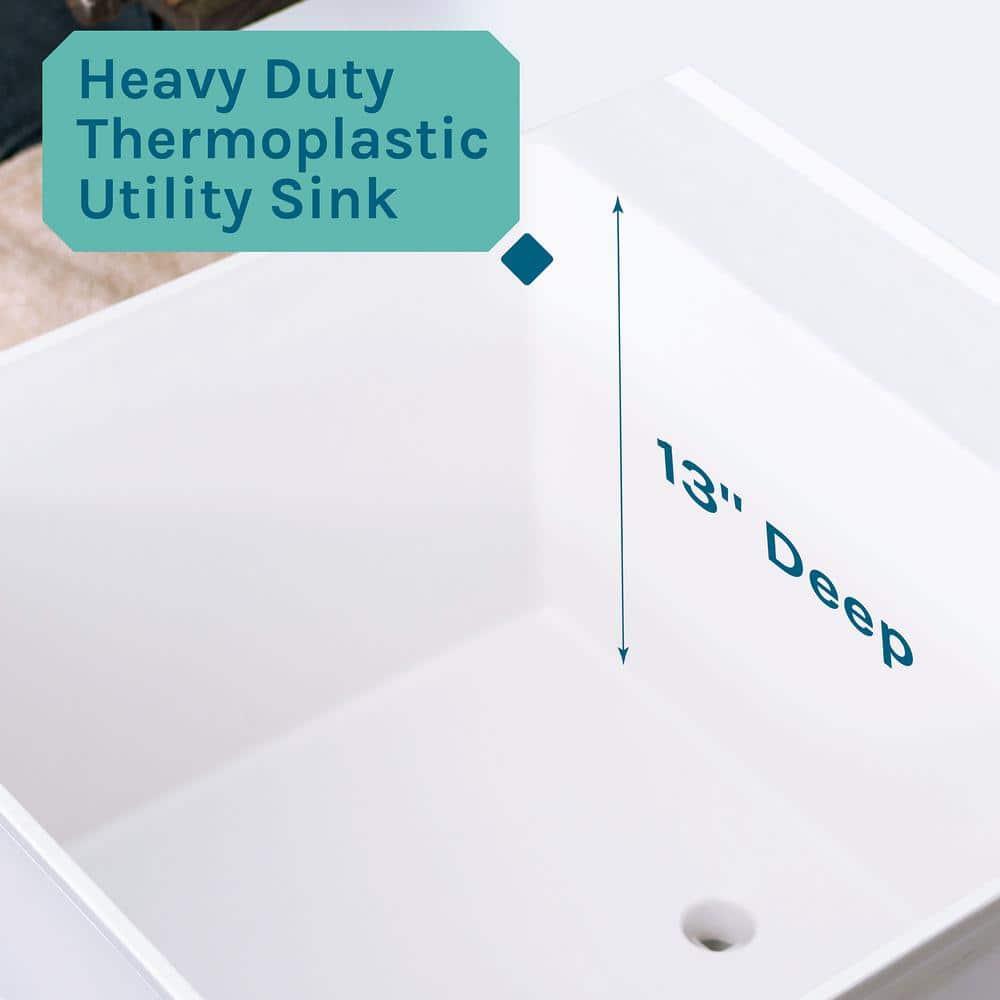 23.5'' L x 23.5'' W Free Standing Laundry Sink