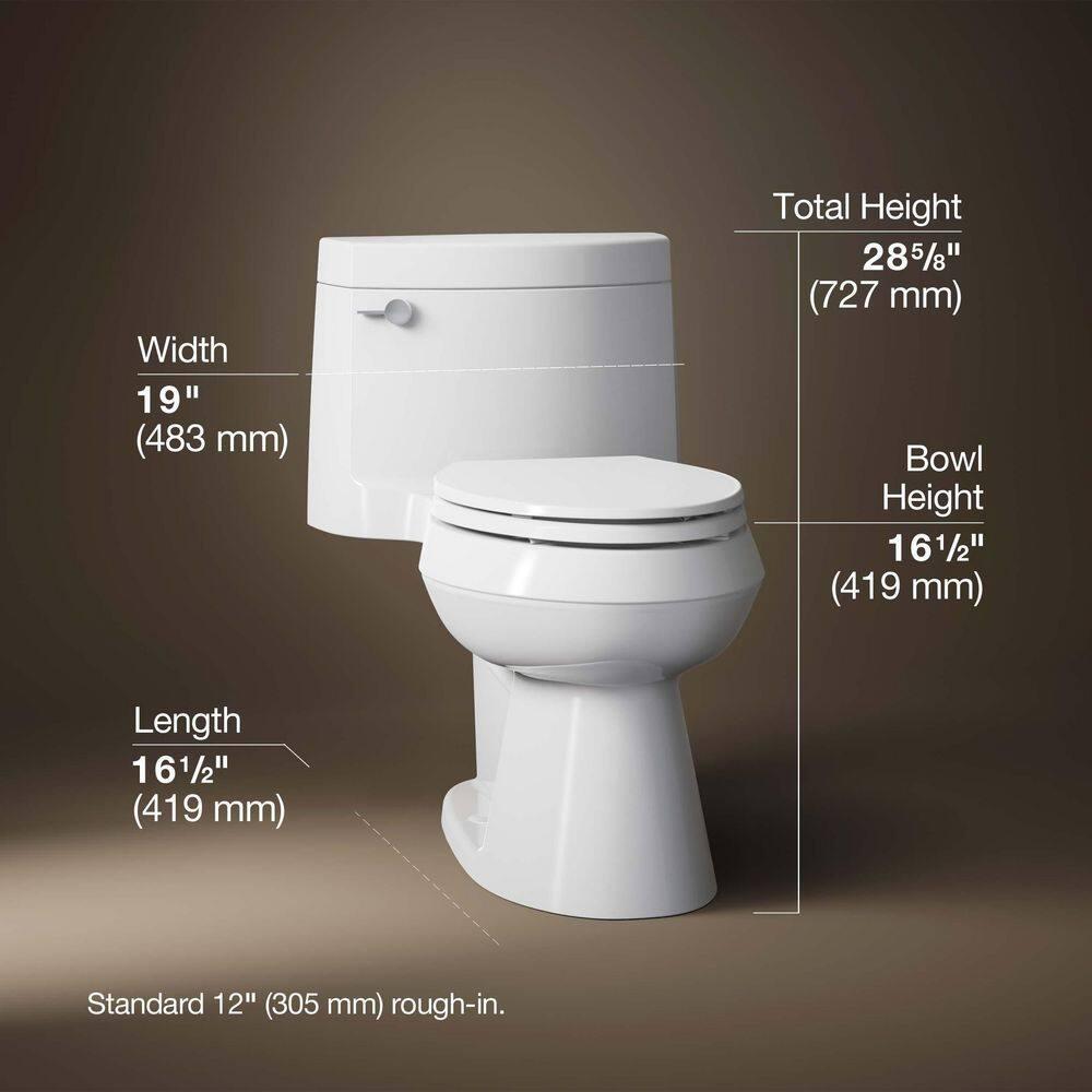 Cimarron® 1.28 GPF Water Efficient Elongated One-Piece toilet (Seat Included)