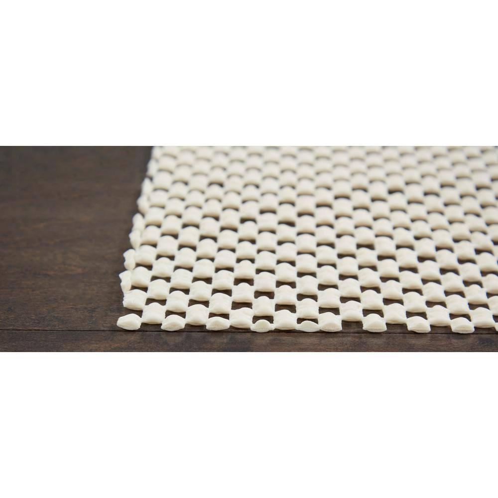 Grid-Loc Ivory 4'8" x 7'6" Non-Slip Rug Pag