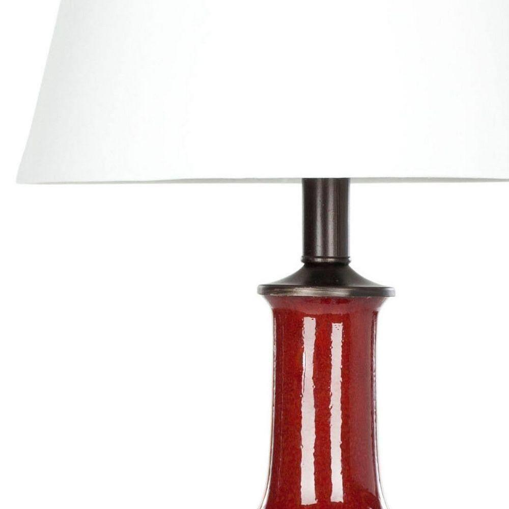 Carolanne Ceramic Lamp (Set of 2) - Red - Safavieh