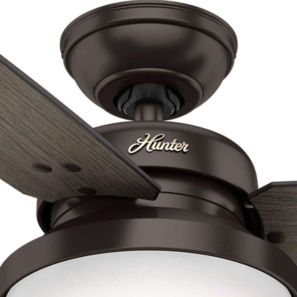 Hunter Fan 52" Sentinel 3 -Blade Standard Ceiling Fan with Remote Control and Light Kit Included