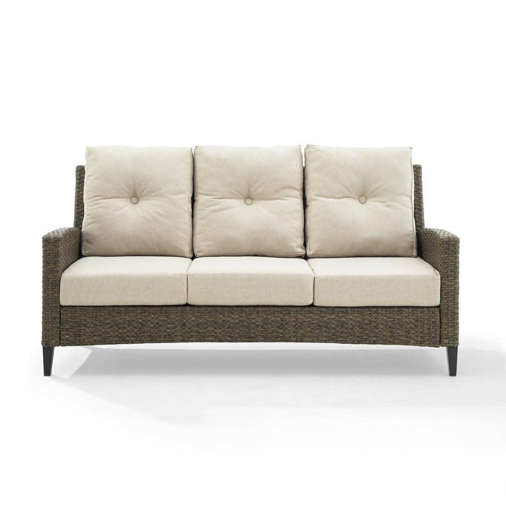 Rockport 77.13'' Polyethylene (PE) Wicker Outdoor Patio Sofa