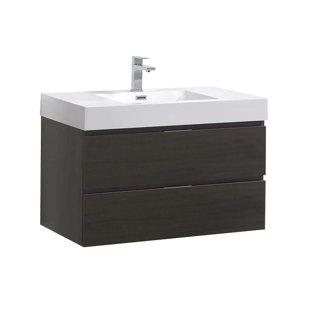 Valencia 36" Wall Mount Single Sink Bathroom Vanity with Top and Sink (Faucet Not Included)
