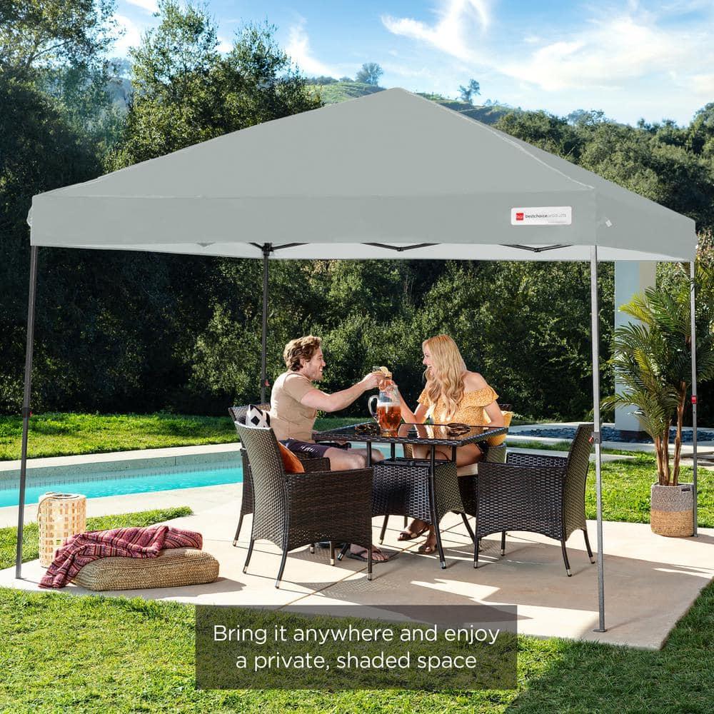 Best Choice Products Best Choice Products Easy Setup Pop Up Canopy W/ 1-Button Setup, Wheeled Case, 4 Weight Bags