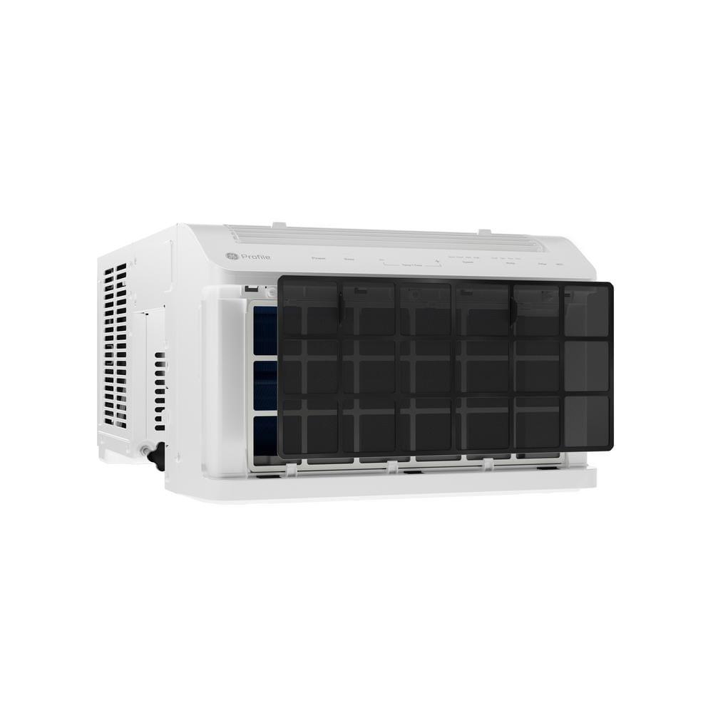 GE Profile ClearView 8300 BTU Smart Window Air Conditioner with Built-In Wi-Fi and Ultra-Quiet Operation for Medium Rooms (White)