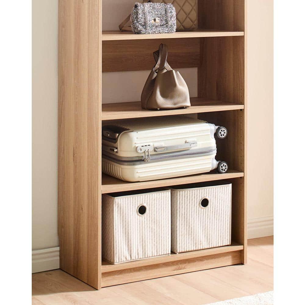 Prosper 32" Oak Wood Walk-in Closet with Five Shelves