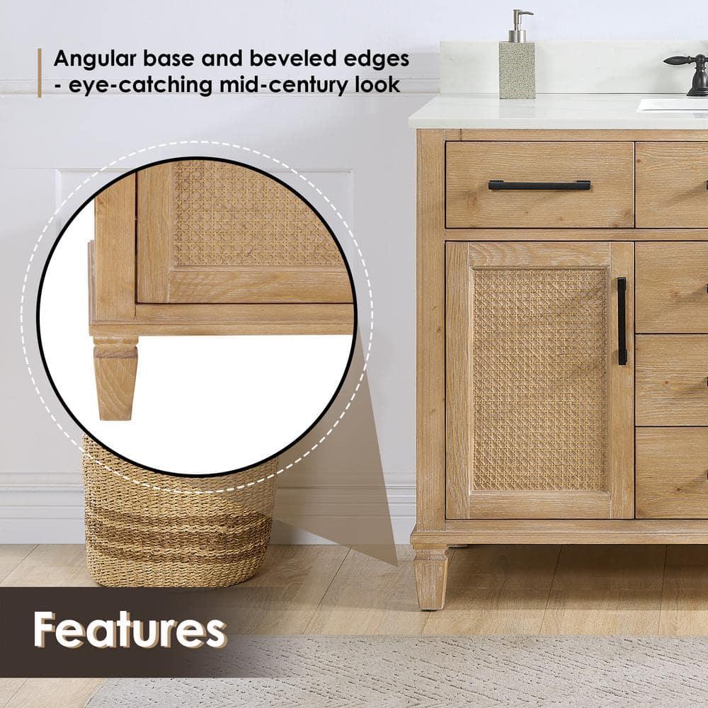Solana 47.2" Single Bathroom Vanity Base Only in Weathered Fir