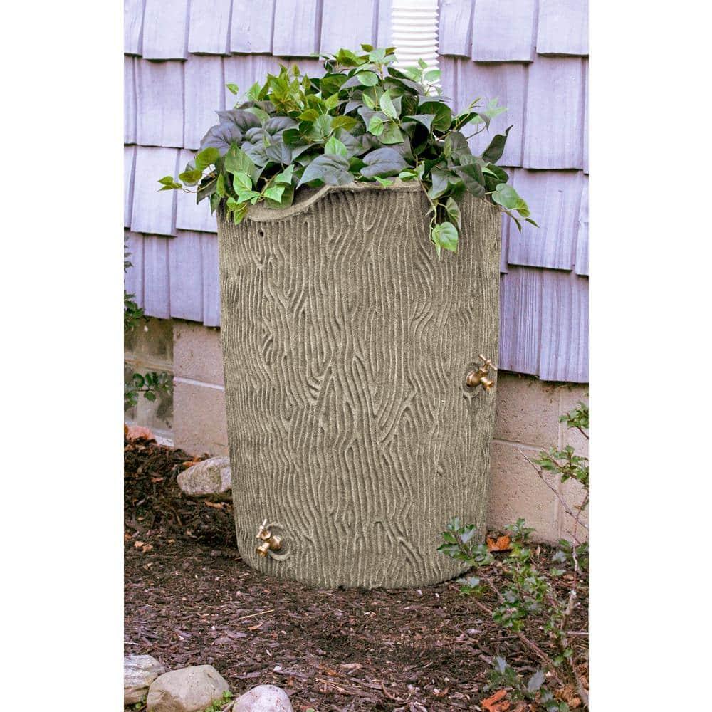 Good Ideas Good Ideas 50 Gallons Plastic Drainable Dual Overflow Planter Rain Barrel