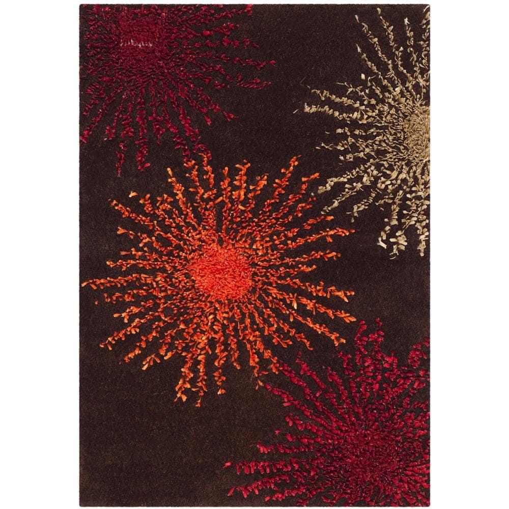 Soho SOH712 Hand Tufted Indoor Accent Rug - Brown/Multi - 2'6"x4' - Safavieh.