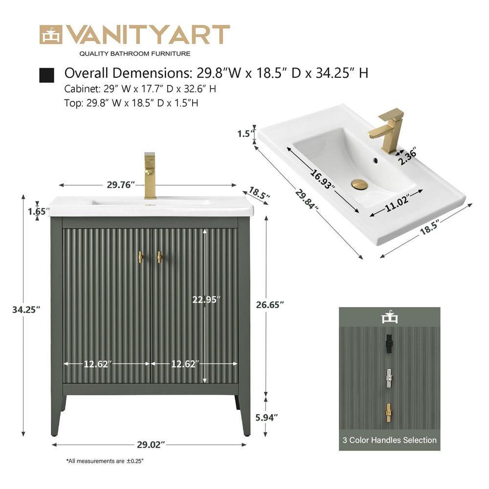 30" Single Bathroom Vanity Set