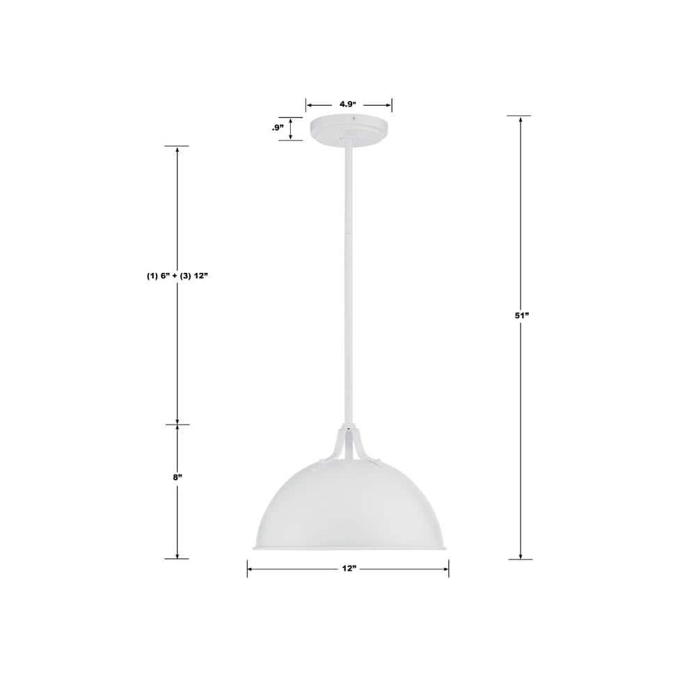 Crystorama Lighting Soto 1 - Light Pendant in  White