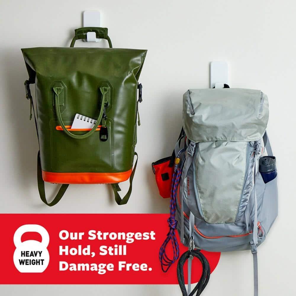 Command Extra Large Single Hook: Heavy Duty Adhesive, Holds 15 lbs, Plastic, White, 1 Pack