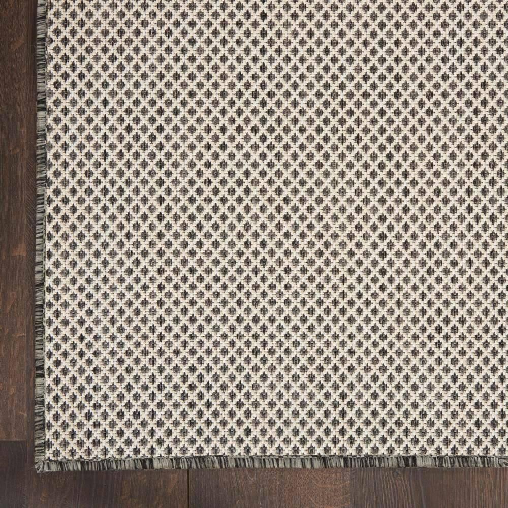 Nourison Courtyard 9' x 12' Ivory Charcoal All-over design Indoor/Outdoor Rug