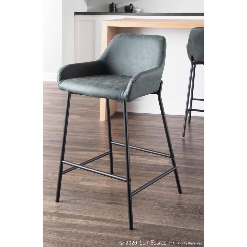 Greely Upholstered Counter Stool with Metal Frame