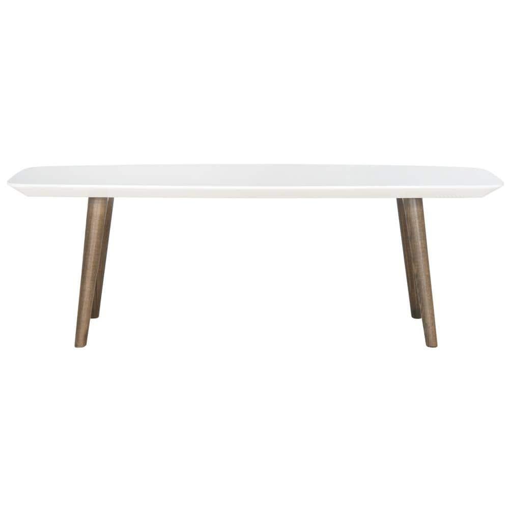 Josiah Coffee Table - White/Dark Brown - Safavieh