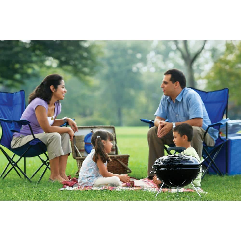 Slate Blue 14-Inch Portable Charcoal Kettle Grill