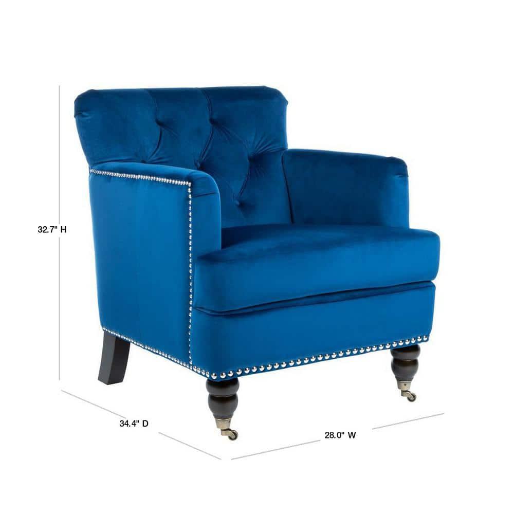 Colin Chair - HUD8212 - Navy/Espresso - Safavieh