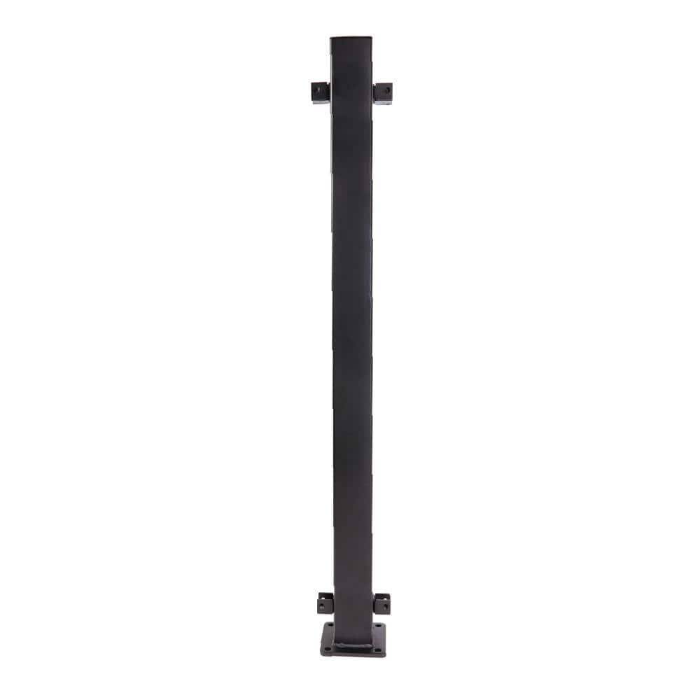 Fe26 39.5 in. H x 2 in. W Steel Railin.g Lin.e Post