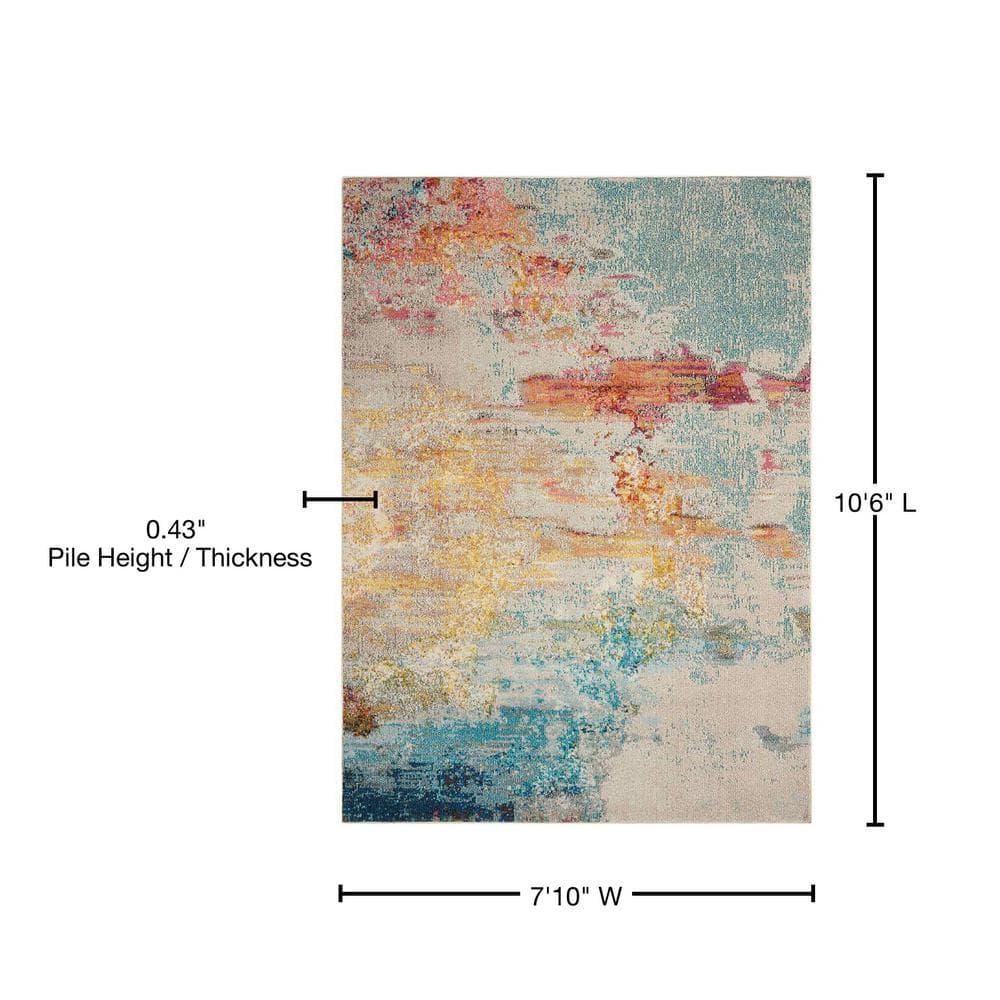Nourison Celestial CES02 Sealife Area Rug 7'10" x 10'6"
