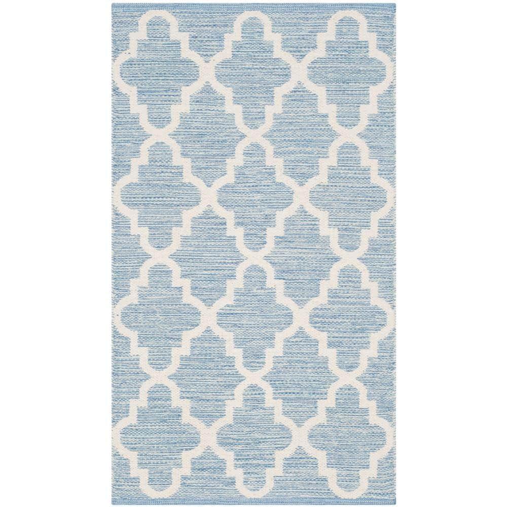 Montauk MTK810 Hand Woven Indoor Accent Rug - Light Blue/Ivory - 2'6"x4' - Safavieh.