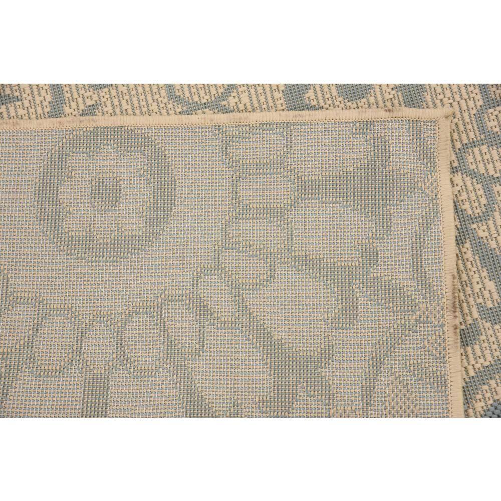 Unique Loom Outdoor Botanical Collection Area Rug - Medallion (9'  x 12' 2" Rectangle Aqua/Beige)