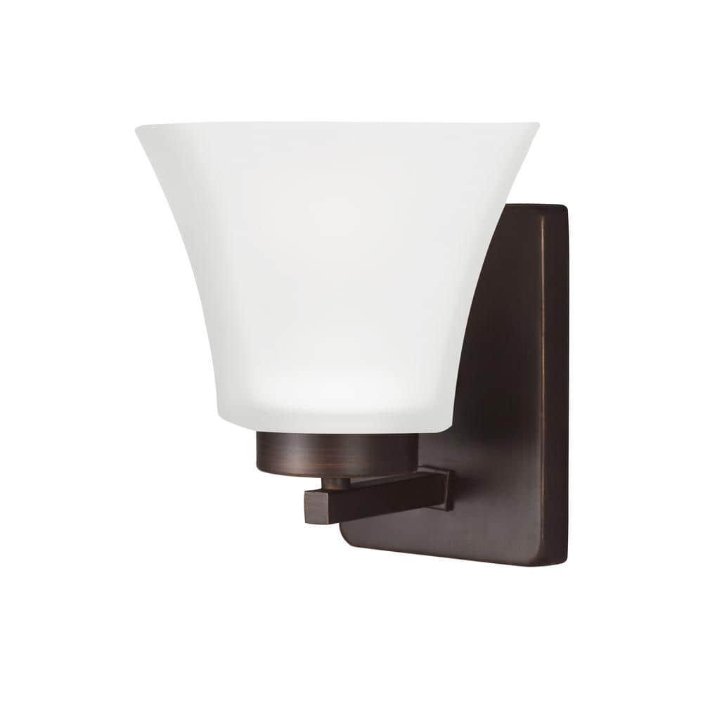 Generation Lighting Bayfield 5.0-in W 1 -Light Antique Brown Transitional Wall Sconce