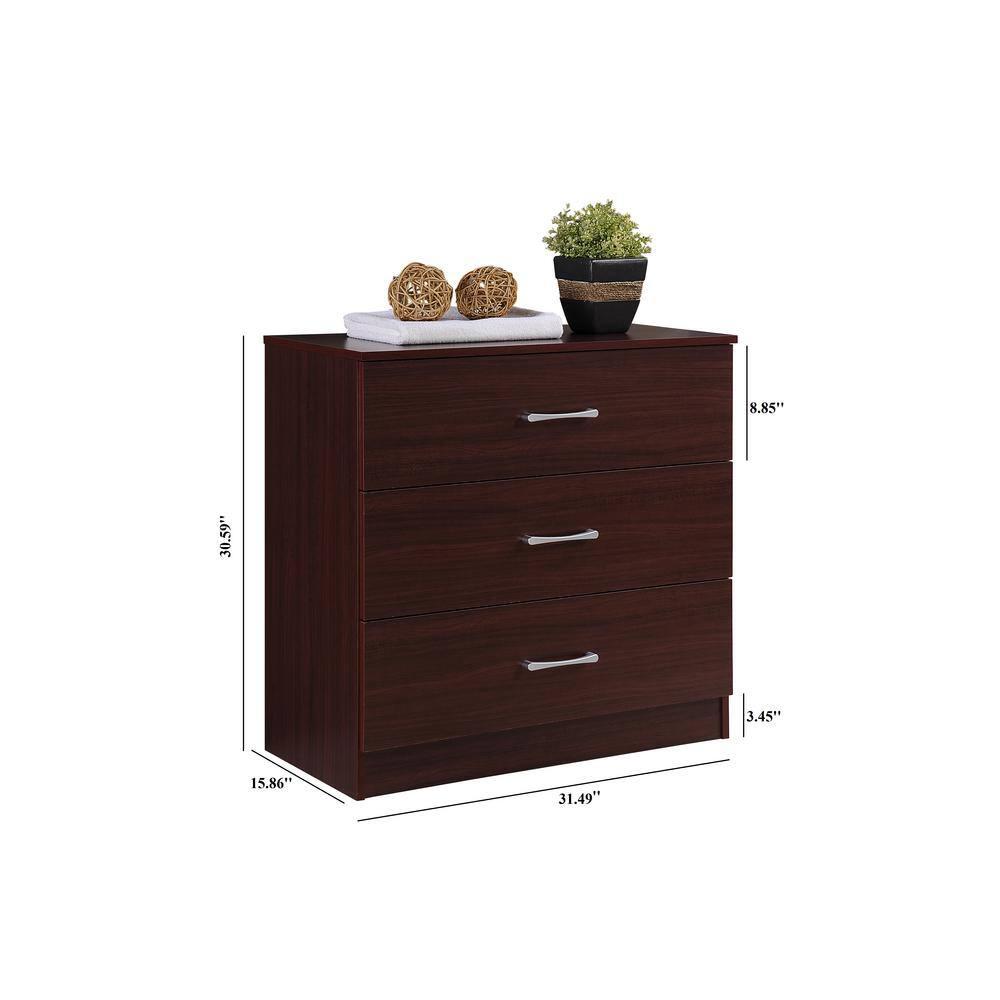 3 Mahogany Chest Of Drawers