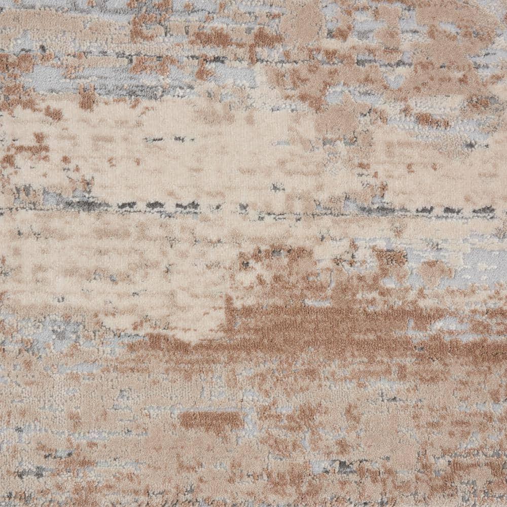 Nourison Rustic Textures Abstract Beige 9'3" x 12'9" Area Rug, (9x13)