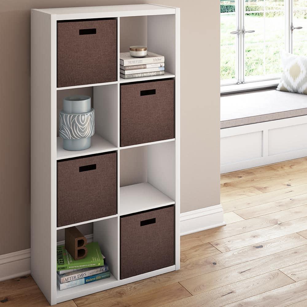 ClosetMaid 4583 Heavy Duty Decorative Bookcase Open Back 8-Cube Storage Organizer in White with Hardware for Closet, Office, or Toys