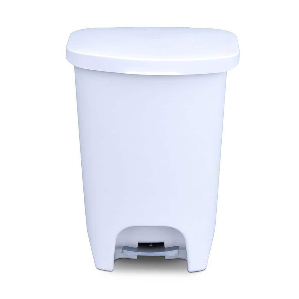GLAD™ GLAD™ White Plastic Step Trash Can