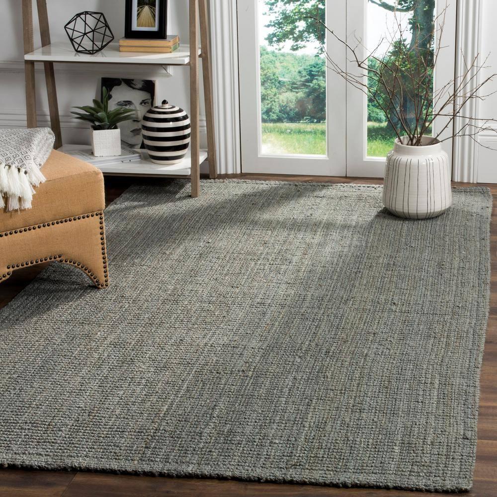 Natural Fiber NF730 Hand Woven Indoor Accent Rug - Green/Grey - 2'3"x4' - Safavieh.