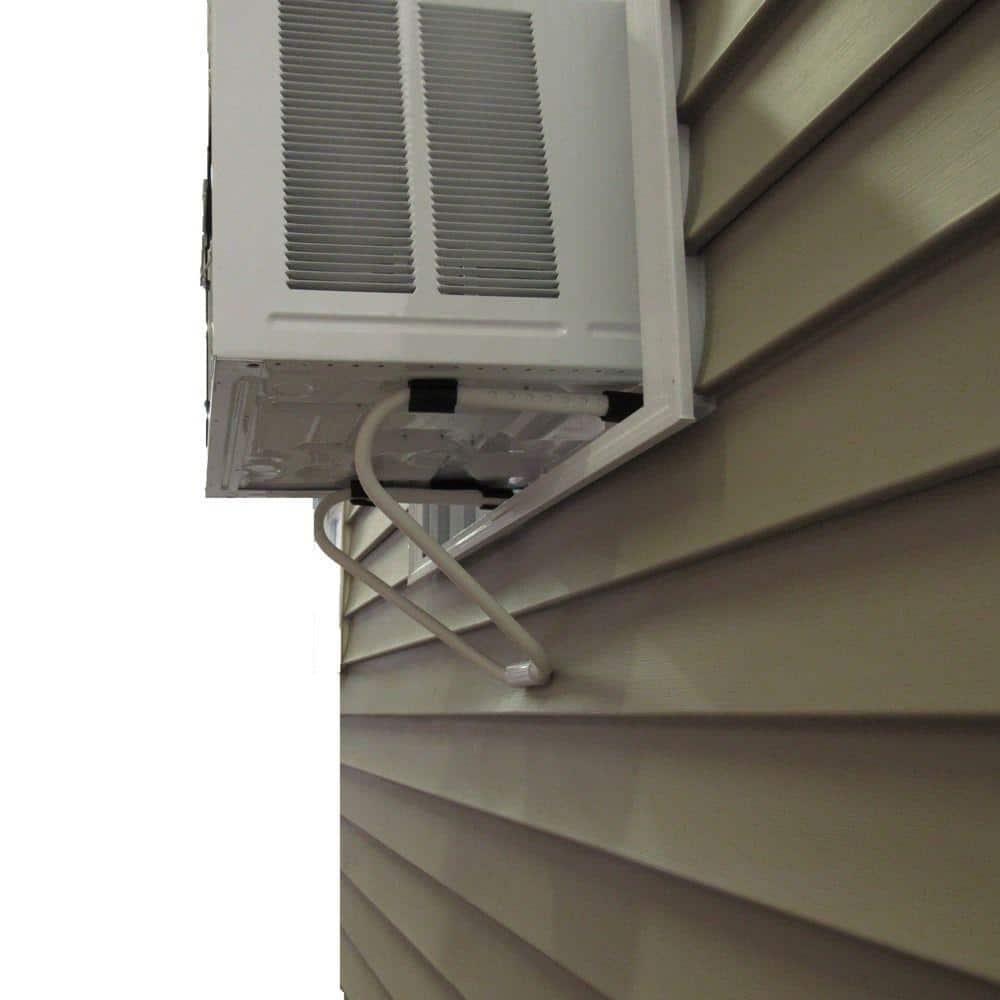 White Tubular No Tool Support Bracket for Window Air Conditioners