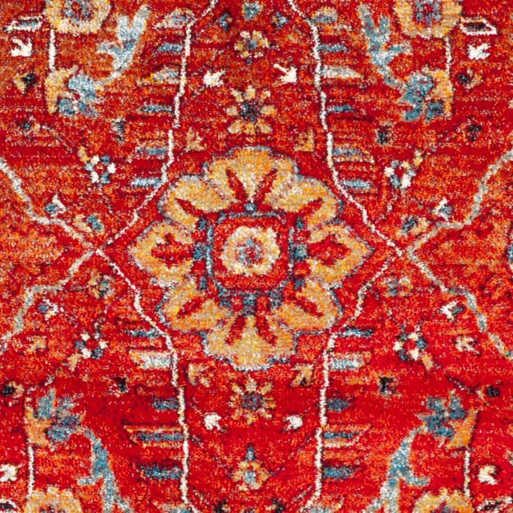 Vintage Hamadan VTH220 Power Loomed Indoor Area Rug - Orange/Navy - 8'x10' - Safavieh