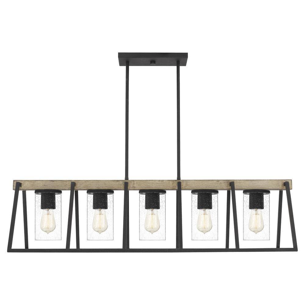 Quoizel Lighting Brockton 5 - Light Chandelier in Grey Ash